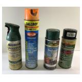 Spray paints-all are about 50% full