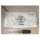 Klein Tools Electricians pouch and screwdriver
