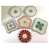 Vintage crocheted potholders