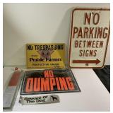 REAL metal street sign NO PARKING, also more