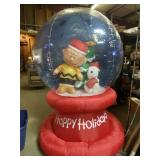 6 foot tall Charlie Brown & Snoopy snowglobe