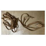 Vintage pulleys and rope