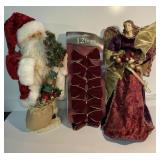 Christmas Santa figurine, 17", angel tree topper