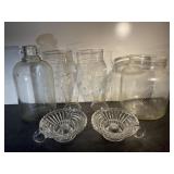 Glass Vases, Jars, and Candle Holders