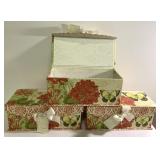 3 new matching floral boxes with magnetic