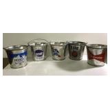 Vintage metal beer buckets-Busch, Bud, Pabst &