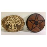 Pentagram Star wicca witchcraft wood pieces-8" &