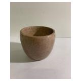 3" tall polished stone bowl from India
