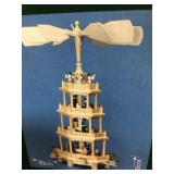 NEW German Christmas Wood Heat Propelled windmill