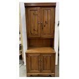 Two piece wooden hutch. 32 inches wide 18 inches