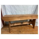 36 x 16 x12 wooden bench