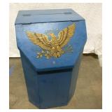 Painted potato storage bin, 30 x 18 x 10