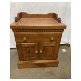 27 x 16 x 22" wood cabinet with drawer and