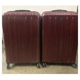 2 Delsey 32" tall Hard Suitcases