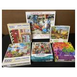 5 puzzles, 300-1,000 pieces