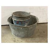 Galvanized Buckets, big and small
