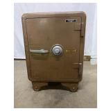 VERY HEAVY vintage SENTRY safe on castors-it is