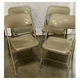 Vintage metal folding cardtable chairs
