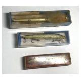 Vintage Fishing Lures, Rebel and Kasin in the box