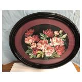 Oval Flora print framedl 22"x18"