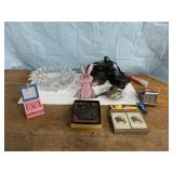 Glass candle holder, Stainglass bunny votive