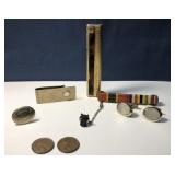 1941 & 56 Wheat Pennies, tie pin, cufflinks & more