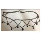 Vintage chain belt with coin token embellishments