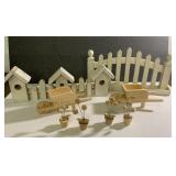 Unpainted wood craft items