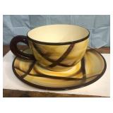 Vintage Organdie Vernonware JUMBO Cup & Saucer