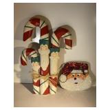 Christmas Santa Decor & Sequin Coin Purse