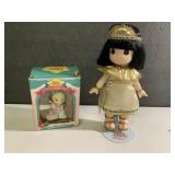 Precious Moments doll and ornament