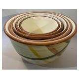 Vintage Vernonware Homespun pattern nesting bowls