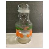 Vintage 10" glass tall orange juice pitcher