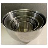 Stainless steel nesting mixing bowls-largest one