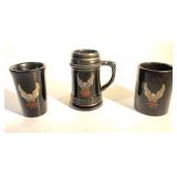 3 Harley-Davidson Shot Glasses- Made in Germany