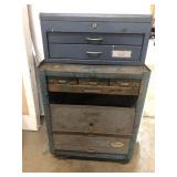 Vintage tool box and contents