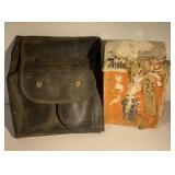 Spark Plugs & Vintage Leather Tool Kit Bag