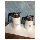 Vintage Corningware Cornflower Blue coffee pots