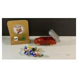 RARE Texaco Marbles on display stand, gas items &