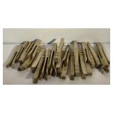 Antique swquare top wood clothes pins