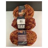 NEW Bernat Toasty bulky yarn. Color Fire Side.