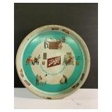 Vintage Schlitz Beer metal bar tray-has some rust