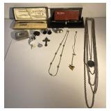 Vintage Cross pen, costume jewelry & more