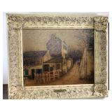 Vintage "Le Latin Agile Utrillo" framed 26x22