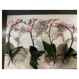 Four 20" tall realistic orchids