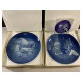 Two 7" Royal Copenhagen plates.