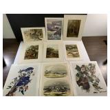 Vintage lithos and prints-biggest is 10x14