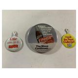 Vintage Coca Cola & Pepsi badge buttons