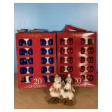 2 Holiday Time ornaments, 1 missing in each box