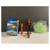 SEALED Hot Wheels car, some glow in the dark wall